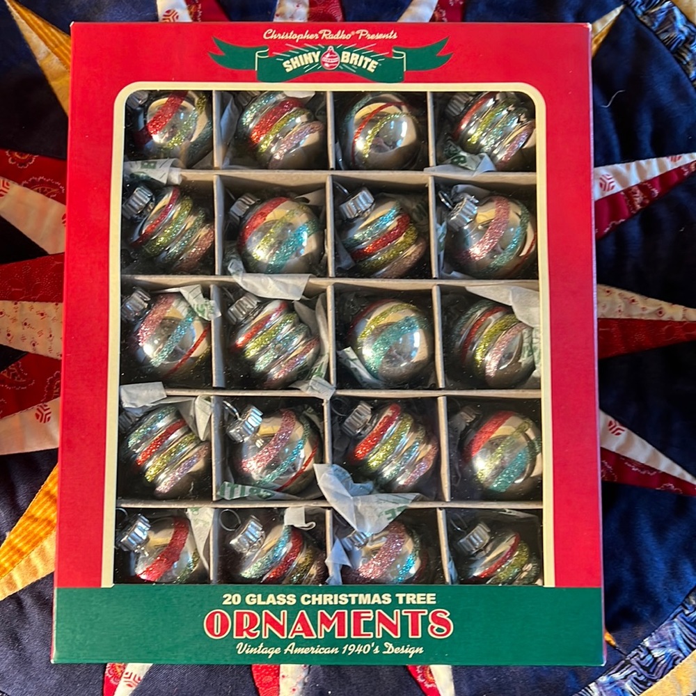 Christopher Radko Shiny Brite 20 small glass ornaments